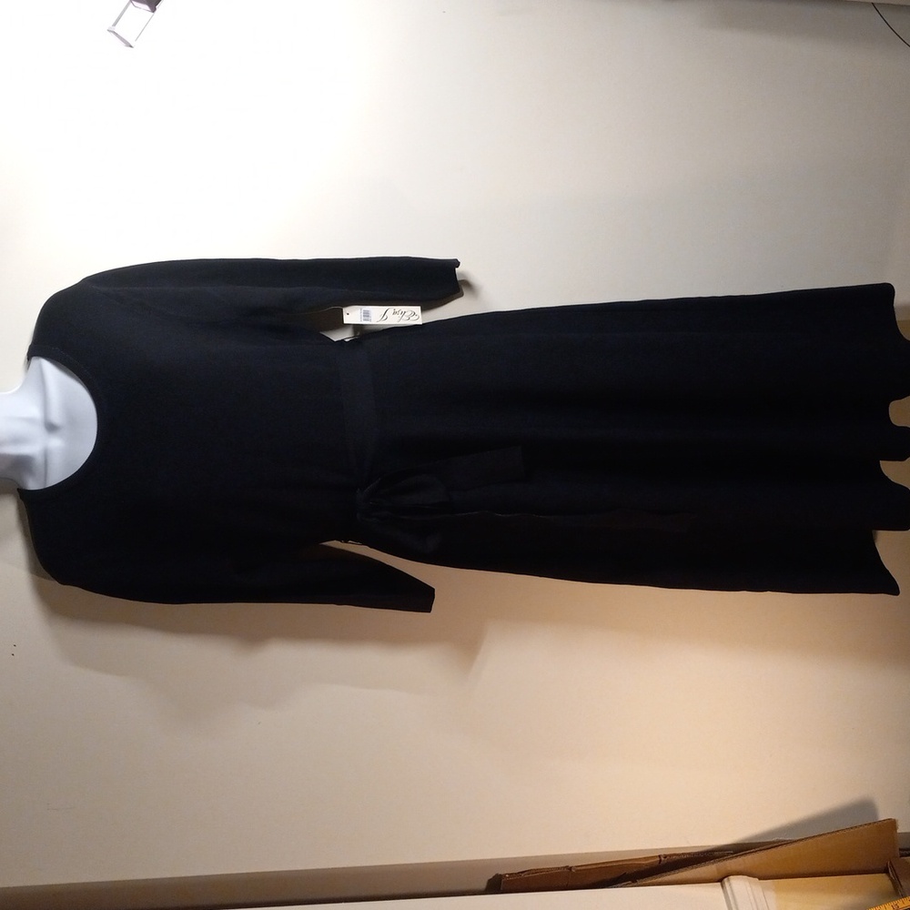 NWT Eliza J  Goth Grunge Dark Romantic long sleeve belted long sweater dress  XL